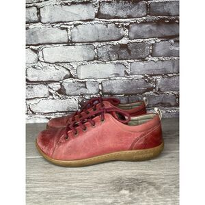 Birkenstock Islay Red Leather Lace Up Casual Comfort Shoes Women Sz 40EU/9.5M US